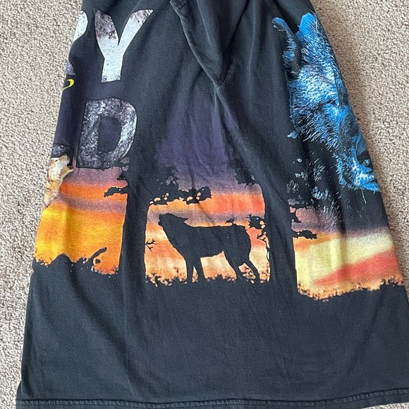 Vintage 90s Wolf Nature Wrap Around Shirt Cry‎ of the Wild Size Large - Picture 6 of 6